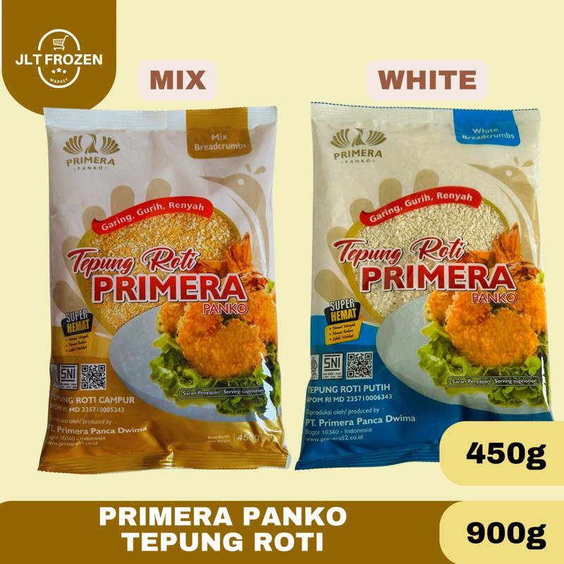 

Primera Panko / Tepung Panir / Bread Crumbs / Tepung Roti mix / White - 450g / 900g