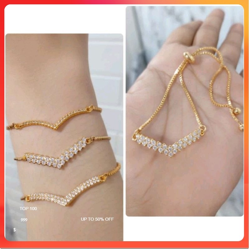 Gelang tangan emas titanium gelang wanita model terbaru