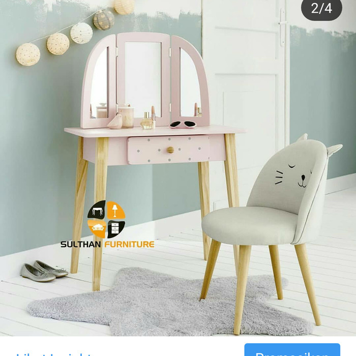 Meja Rias Anak Kayu/Meja Rias Shabby Minimalis/Meja Rias Murah Jepara