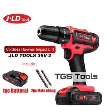 Bor Baterai 36Vf - Cordless Drill 36Vf 1 Baterai Chuk 10mm - JLD