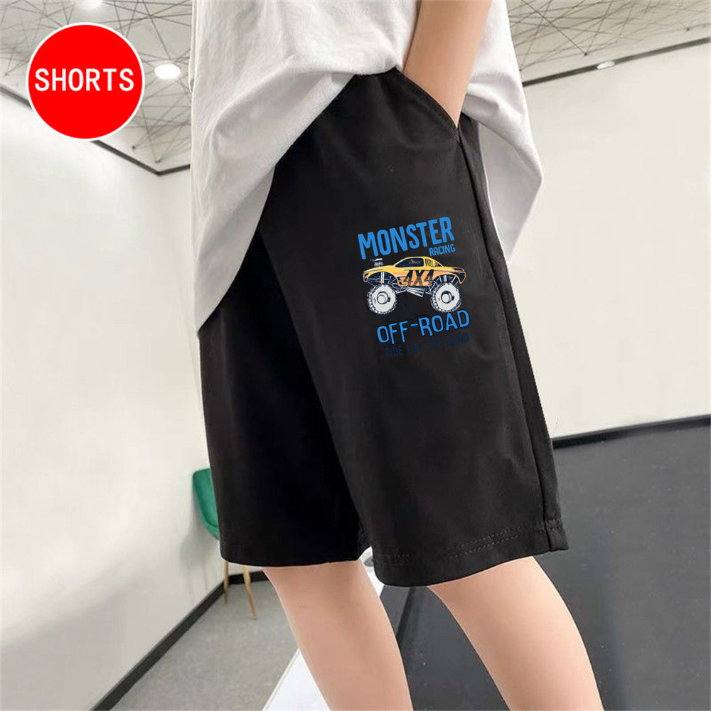 Boy New Monster Car Summer Shorts Children Loose Sweatpants Boys Student Sports Short Pants Truck Cl