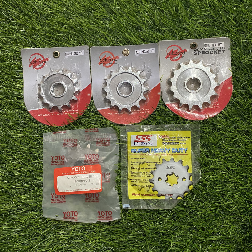 Gir Gear Depan KLX 428- (13T,14T,15T) / Scorpio 428-15T/ RXZ RXK Crypton Jupiter Vega R New 428-13T 