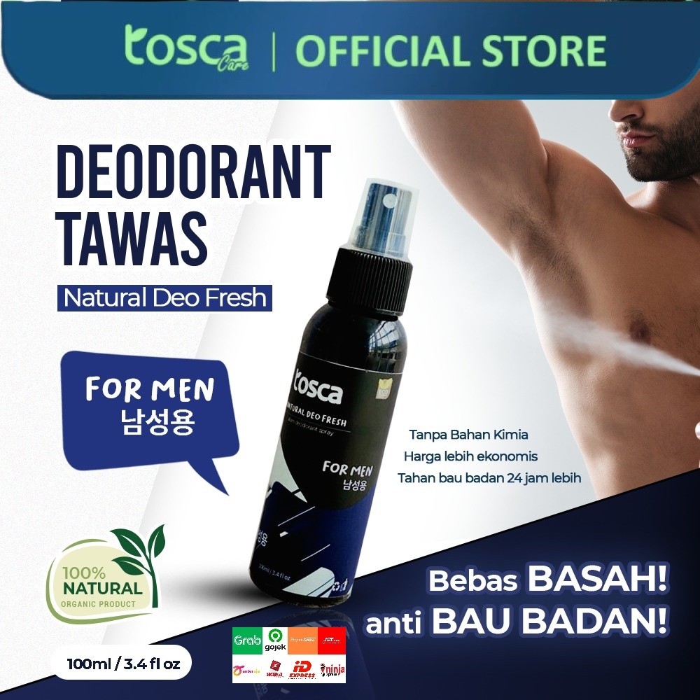 DEODORANT SPRAY Khusus Pria 100ML TAWAS - PENGHILANG BAU BADAN DAN KERINGAT untuk laki - laki | PEMU