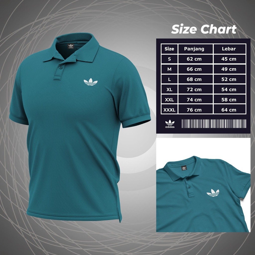 KAOS BAJU POLO ADIDAS KAOS KERAH PRIA WANITA