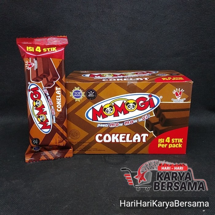 

MAKANAN RINGAN SNACK MOMOGI COKELAT BOX 10'S X 12GR