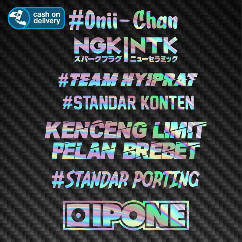 Cutting Sticker Viral HOLOGRAM/STICKER SPINSOR MOTOR PSKNMTC PROSTREET PELAN RCB STICKER BEAT/STICKE
