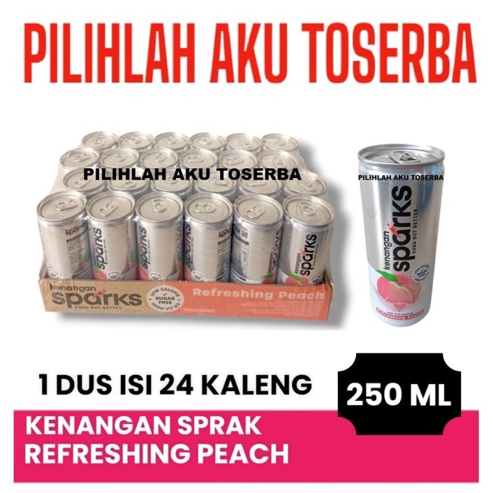 

Kenangan SPARKS PEACH Kaleng 250 ml - ( HARGA 1 DUS )