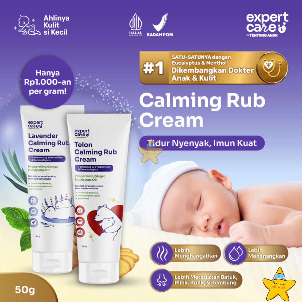HBK Expert Care Calming Baby Cream 50 Gr Lotion Bayi Krim Penghangat Perut Kembung Anak Pereda Kolik