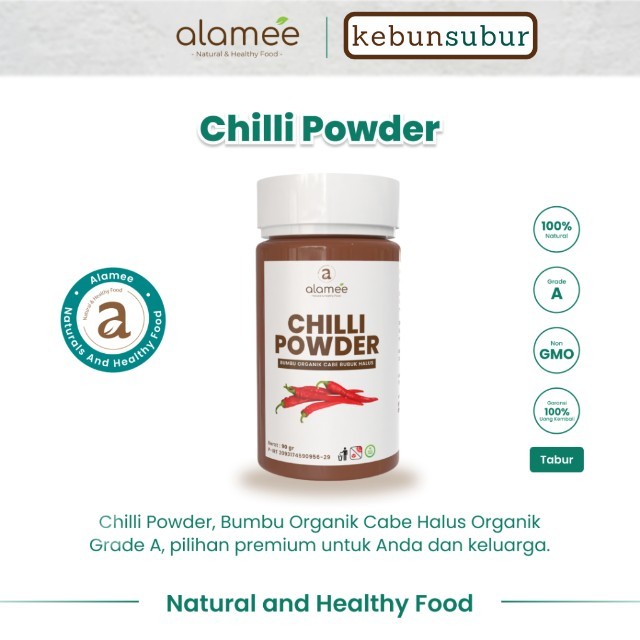 

ALAMEE Bubuk Cabe Halus Chilli Powder Chili Cabai Seasoning Bumbu Dapur Organik Tabur kebunsubur Kebunsubur