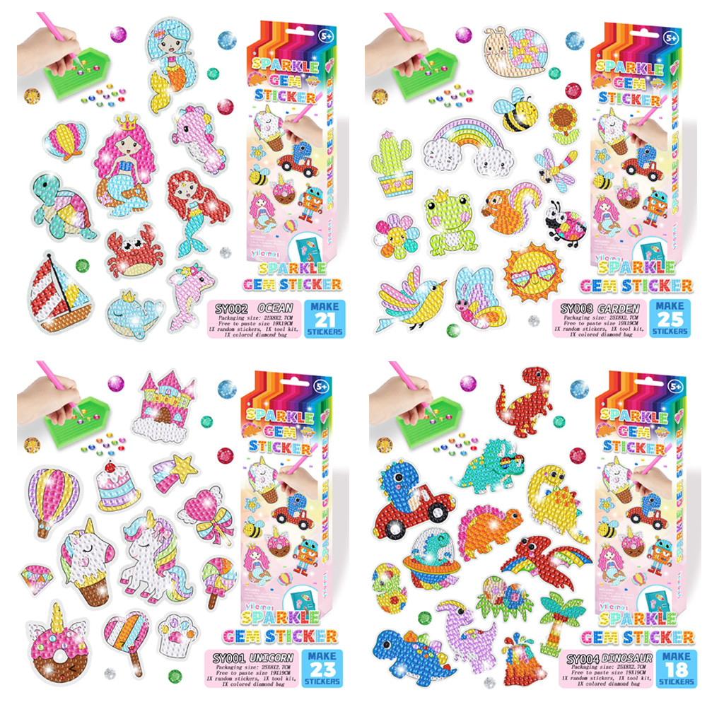 Diamond Painting Sticker DIY Handmade Diamond Painting Unicorn Mermaid Animal Handmade Toy Girl Gift