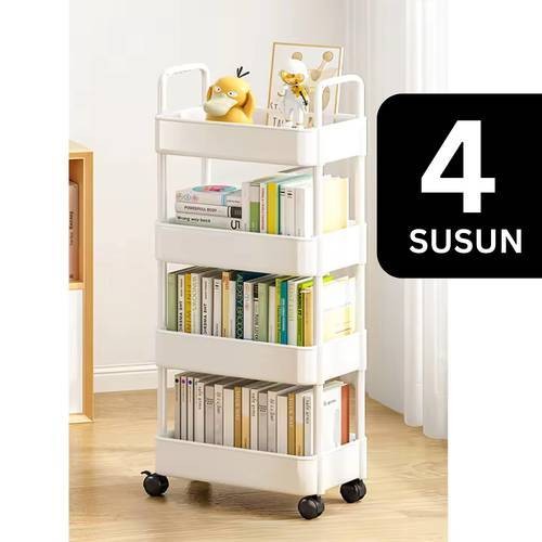 TERBARU Rak Dapur 3 4 5 Susun Troley Plastik Tingkat Rak Yeye Penyimpan Kosmetik Makanan Bumbu