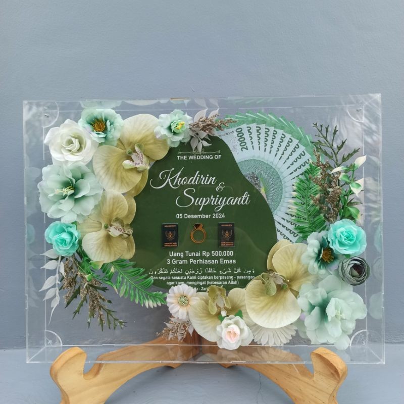 Mahar Uang Murah, (1-2 HARI JADI) MAHAR PERNIKAHAN FULL AKRILIK BOX PERNIKAHAN SET HIASAN WEDDING FR