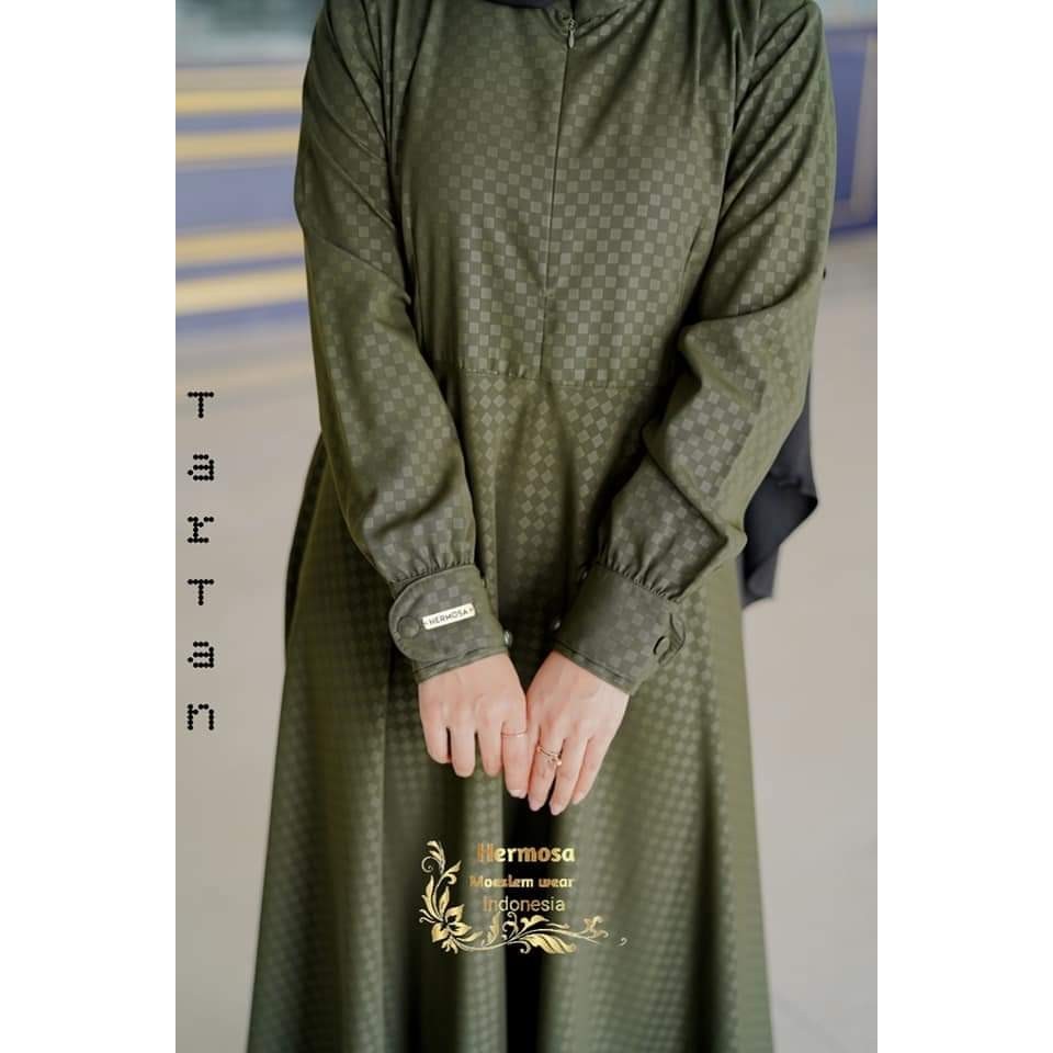 NEW -Gamis army/gamis warna army/gamis tartan army hermosa/gamis armi - M