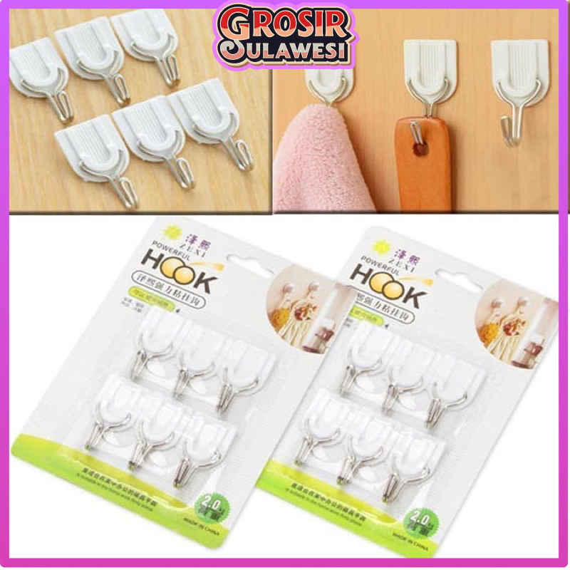 COD MAKASSAR  Hook Multifungsi Gantungan Baju Organizer Gantungan Baju Tempel Grosir Sulawesi