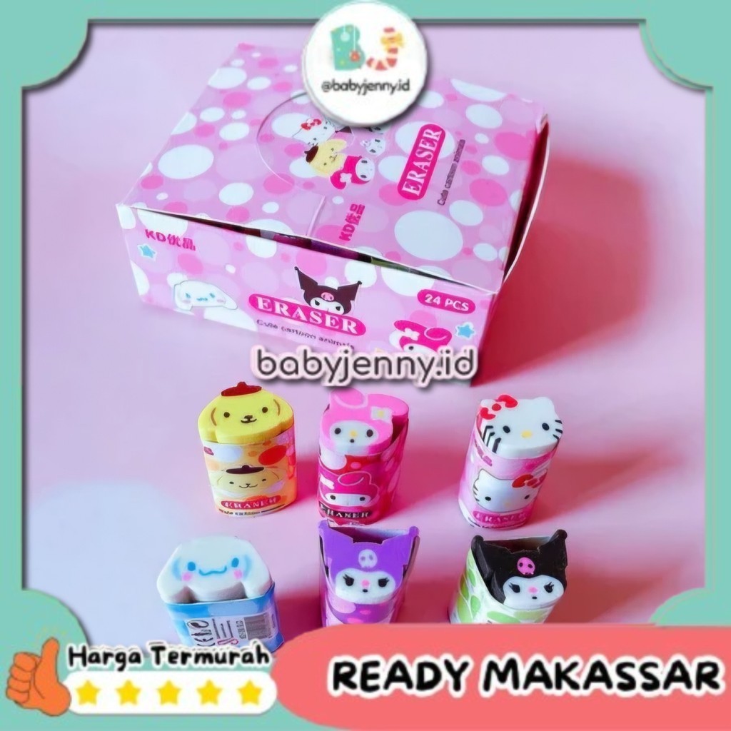 

[Babyjenny.id] J438 Penghapus Pensil Karakter Sanrio Lucu Sanrio Hello Kitty My Melody Kuromi Cinnamoroll Purin