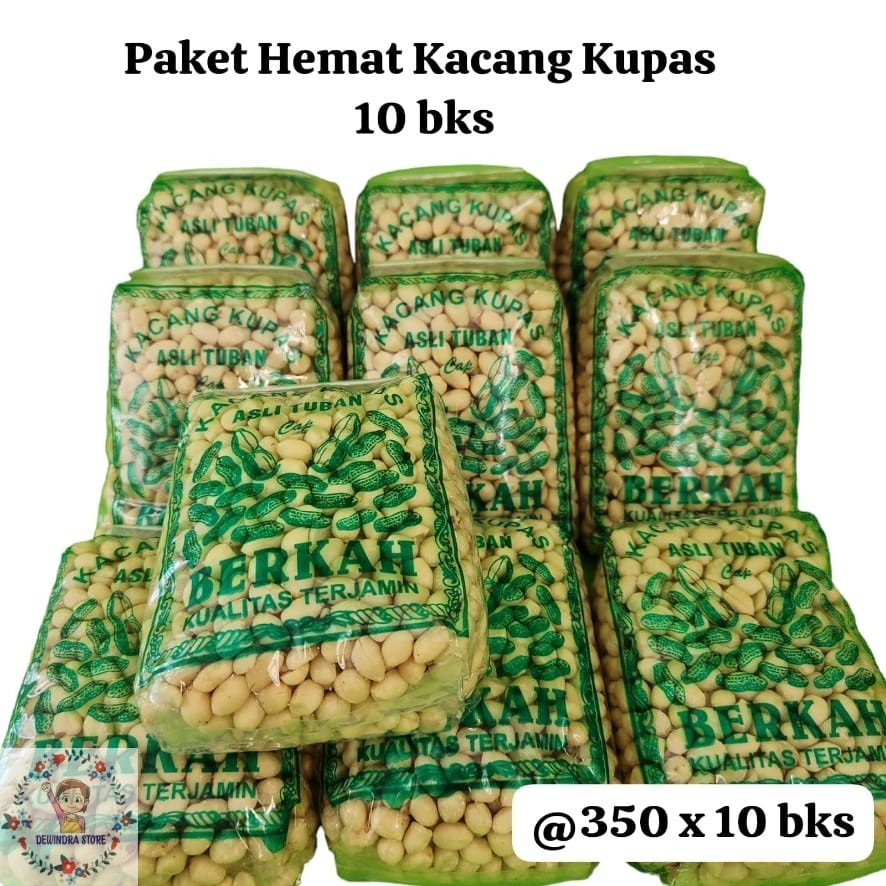 

Paket Hemat 1 Ball 10 Bungkus Kacang Kupas Tuban Kualitas Premium BERAT 3,5Kg
