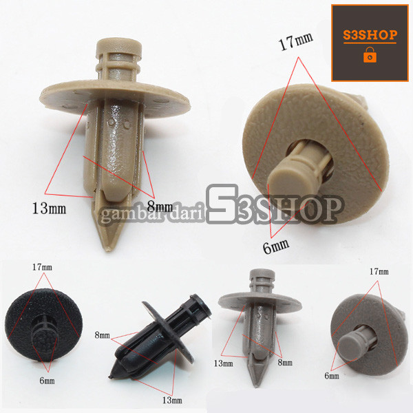 A12 Klip Kancing Tekan Body Bemper Mobil Universal Interior Avanza Xenia