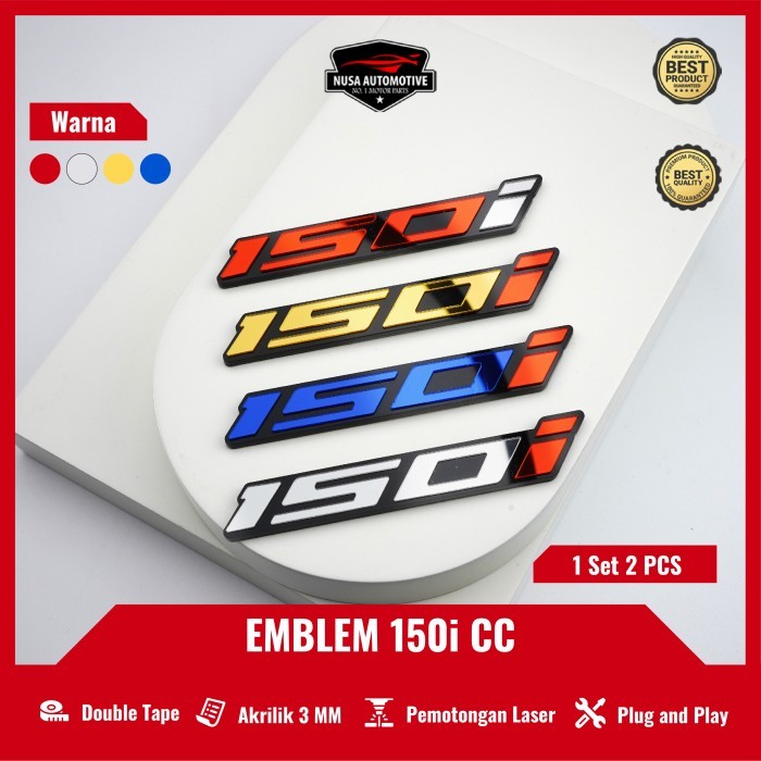 EMBLEM 110i / 125i / 150i / 155i / 160i CC HONDA VARIO VARIASI MOTOR - 110i BESAR, Silver