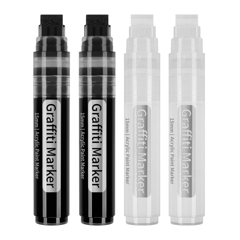 

2-Pack Graffiti Marker Smooth-Flowing 15mm Marker Writing and Drawing Tools Tagging Marker Pen