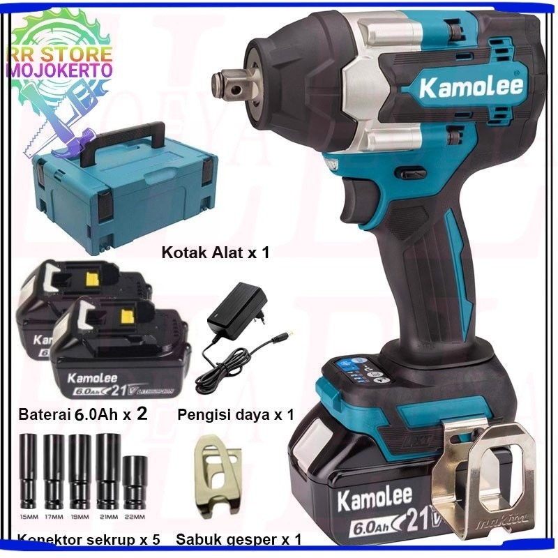 DTW700 1800Nm !!!TERBARU!!! KAMOLEE IMPACT WRENCH 18v / 21v