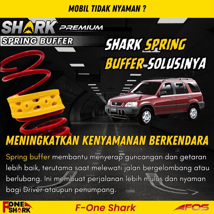 Spring Buffer Premium / Karet Damper Per Stabilizer Honda CRV GEN 1 1996-2001 Merk F-One SHARK PREMI
