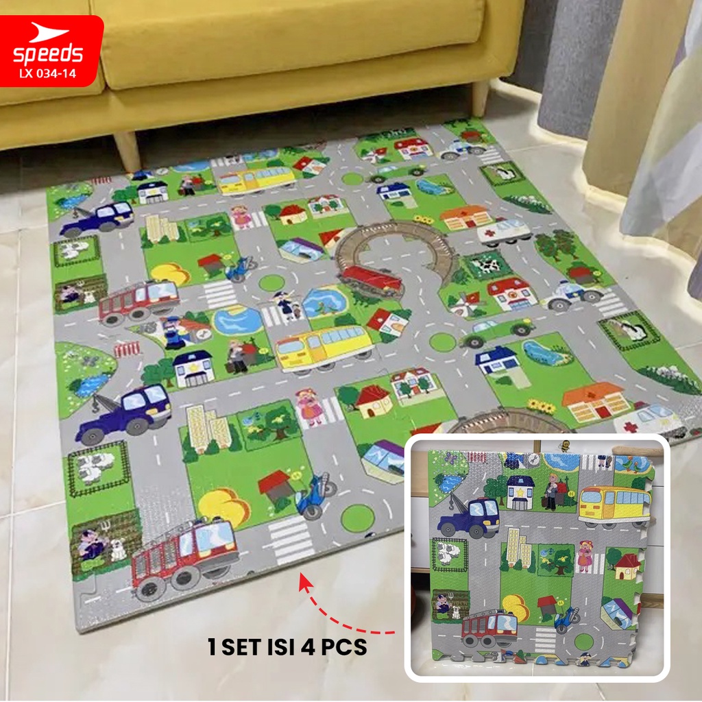 SPEEDS Matras Evamat 60x60cm Matras Puzzle Karpet Puzzle Matras Alas Lantai Evamat  Evamat Matras Perlindungan 034-14