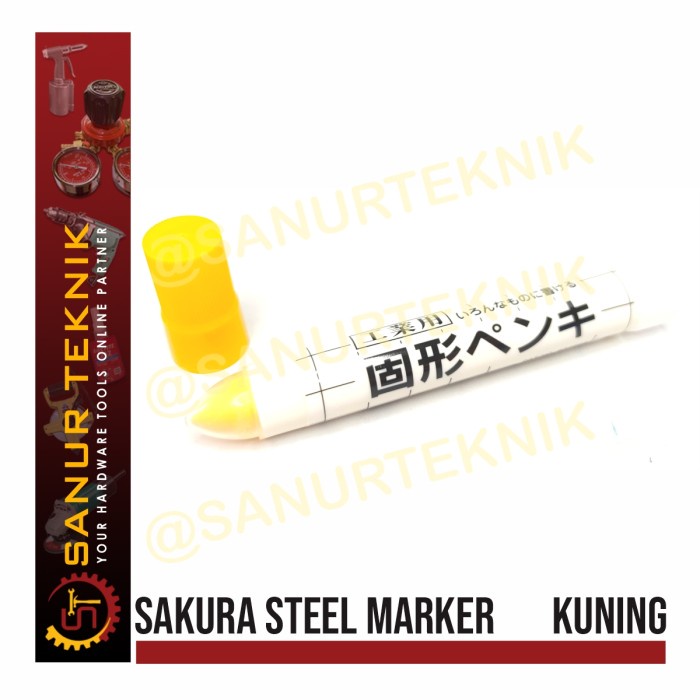 

Solid Steel Marker/ Spidol Penanda Besi Baja Permanen Sakura KUNING