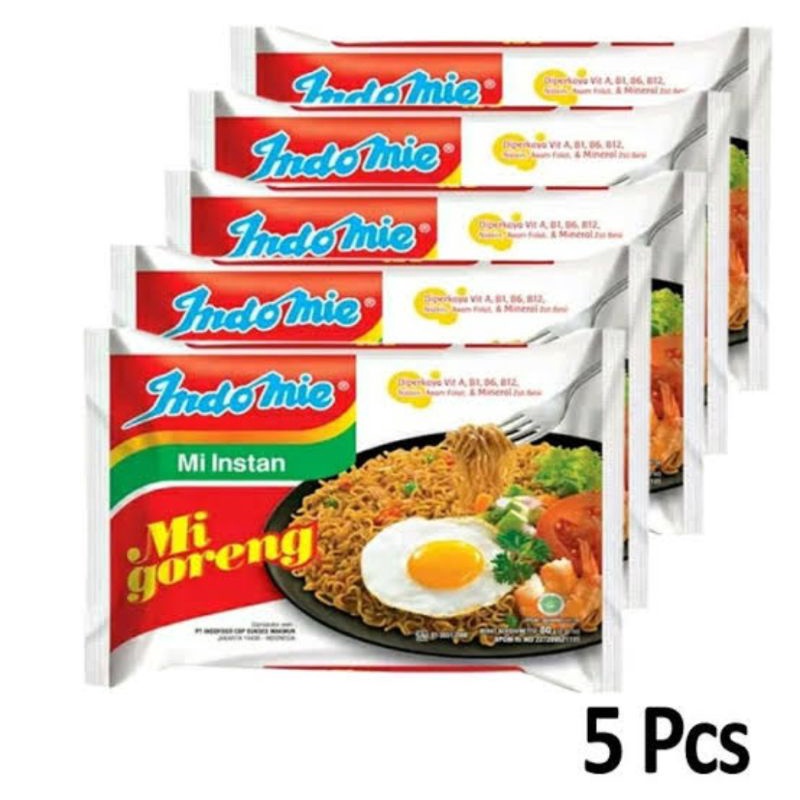 

Indomie Goreng Mie Instant bundle 5pcs Varian Rasa Instant Noodle