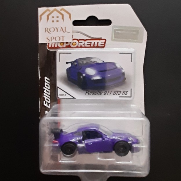 Majorette Porsche 911 GT3 RS Purple Die Casts Diecast Car Mobil Ungu mj01