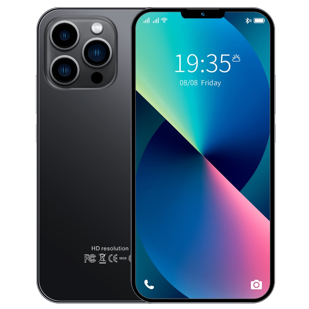 【Bisa COD】lPhone i14 Pro Max Handphone Asli 7.5lnci 12GB RAM+512GB ROM HD Kamera Dual SlM Dual 5G WiFi Smartphone Siswa Belajar Ponsel dual card dual standby gaming phone hp murah M|STER|B0X FUJI33shop-i13-Hitam