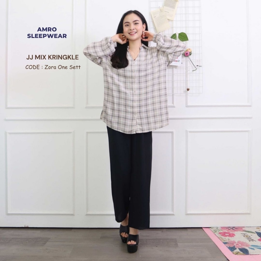 ZORA ONE SET - AMRO SLEEPWEAR - JJ MIX KRINKLE