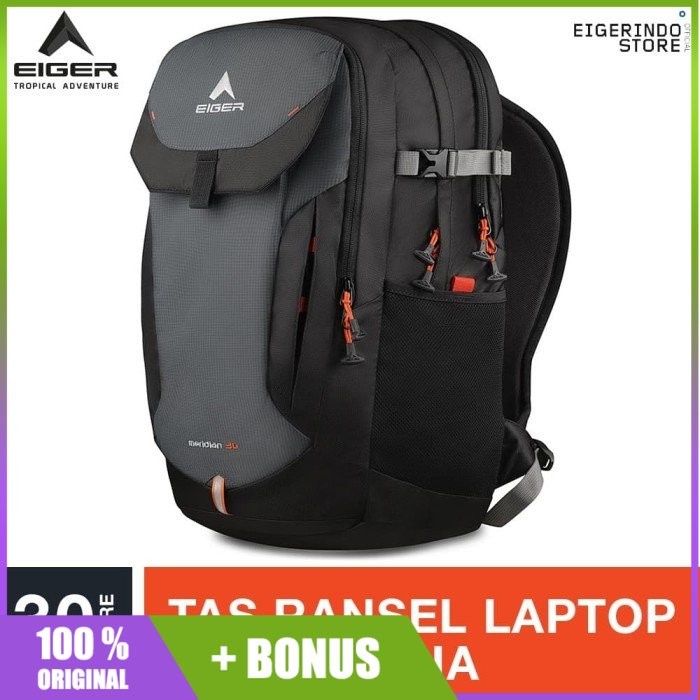 Tas Eiger Meridian Laptop Backpack 30L 91000 0358 Black ORIGINAL