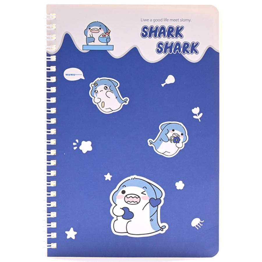 

Rambla - Bunny & Klin Buku Notebook A5 Motif kartun Shark Blue Series
