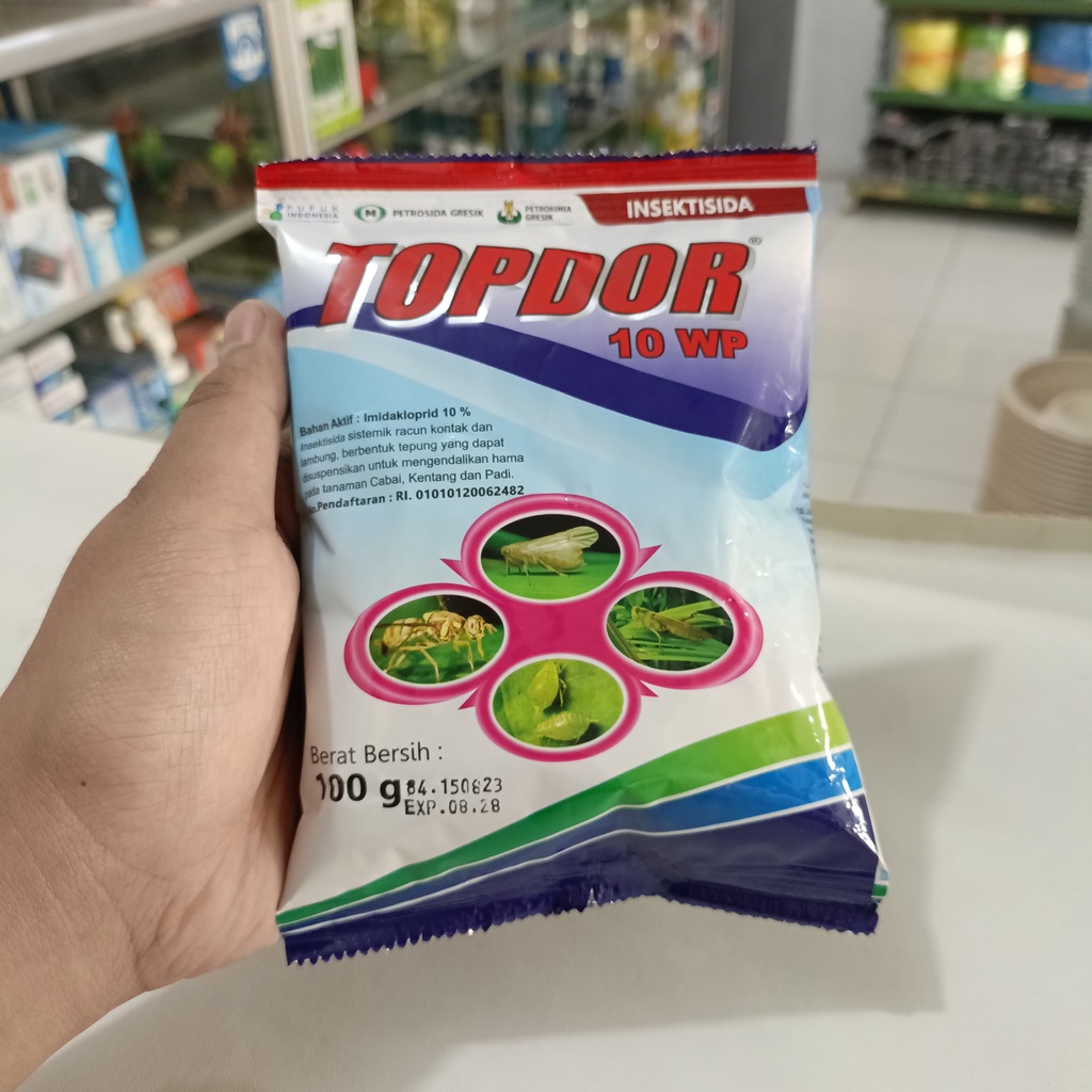TOPDOR 10WP 100GRAM Insektisida Obat Racun Pembasmi Pengendali Hama Kutu Putih Palsu Trips Lalat Bel