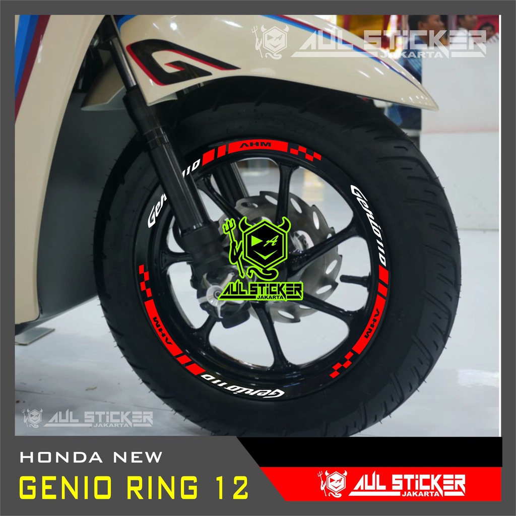 STICKER VELG (kc.033) HONDA NEW GENIO RING 12 DEPAN BELAKANG