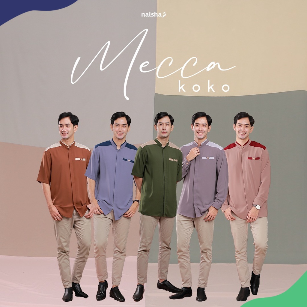 Naisha Official / Mecca Koko Dewasa / Mecca Family Set / Baju Koko Dewasa / Baju Couple Naisha / Sar