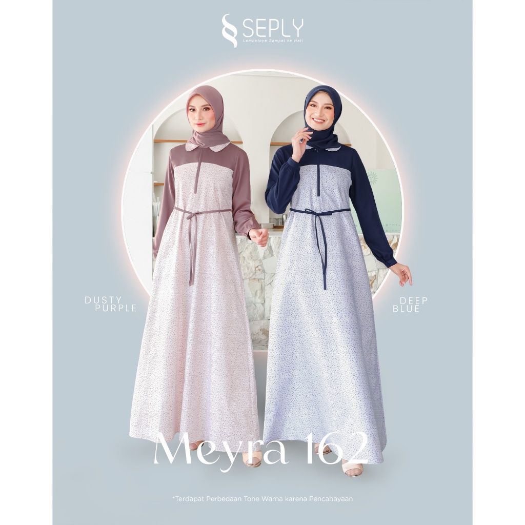 GAMIS SEPLY MEYRA 162 DEEP BLUE DUSTY PURPLE ORIGINAL NEW MODEL 2023