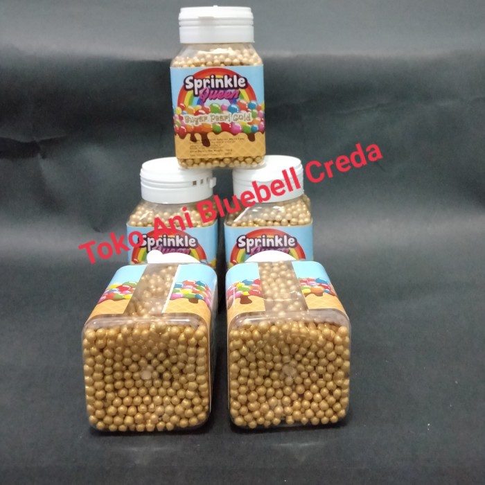 

wasitastore [Promo Murah] Sprinkle Sugar Pearl Gold 4mm, 100 gr.