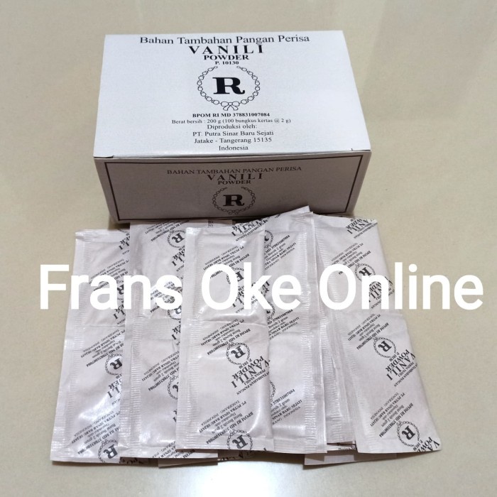 

JKL0182 Vanillie / Vanili bubuk R Kertas isi 100 sachet