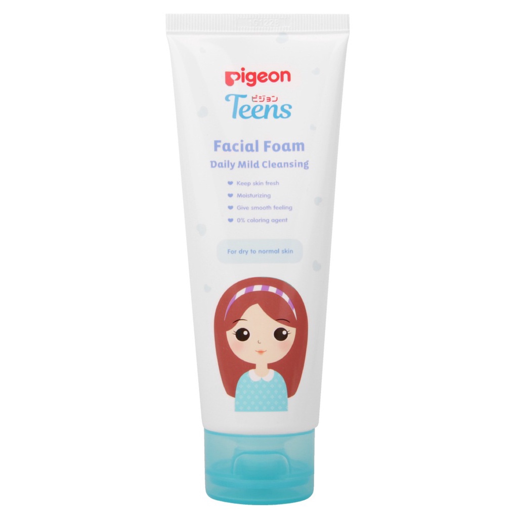 PIGEON TEENS Facial Foam Daily Mild Cleansing For Dry To Normal 100 ml | Aa kosmetik