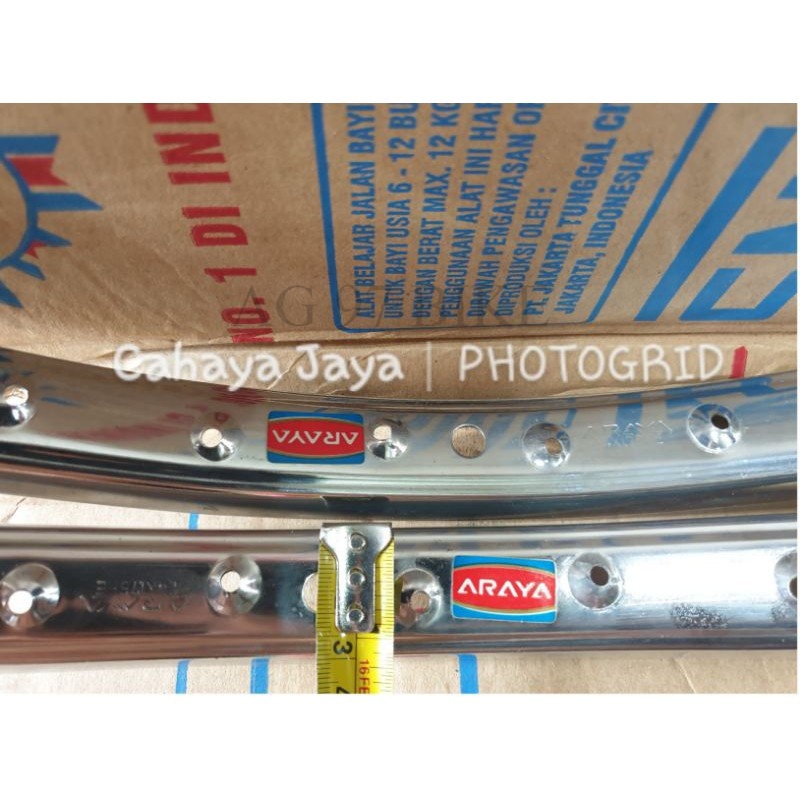 Velg Rims 24 Murni Sepeda Mini MTB. 36 HOLE. BESI CHROME. ARAYA