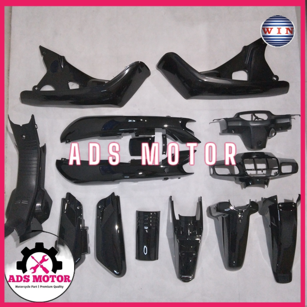 Full Body Astrea Grand Sabit Bulus Legenda Impressa Hitam WIN | complete set bodi kasar halus motor 