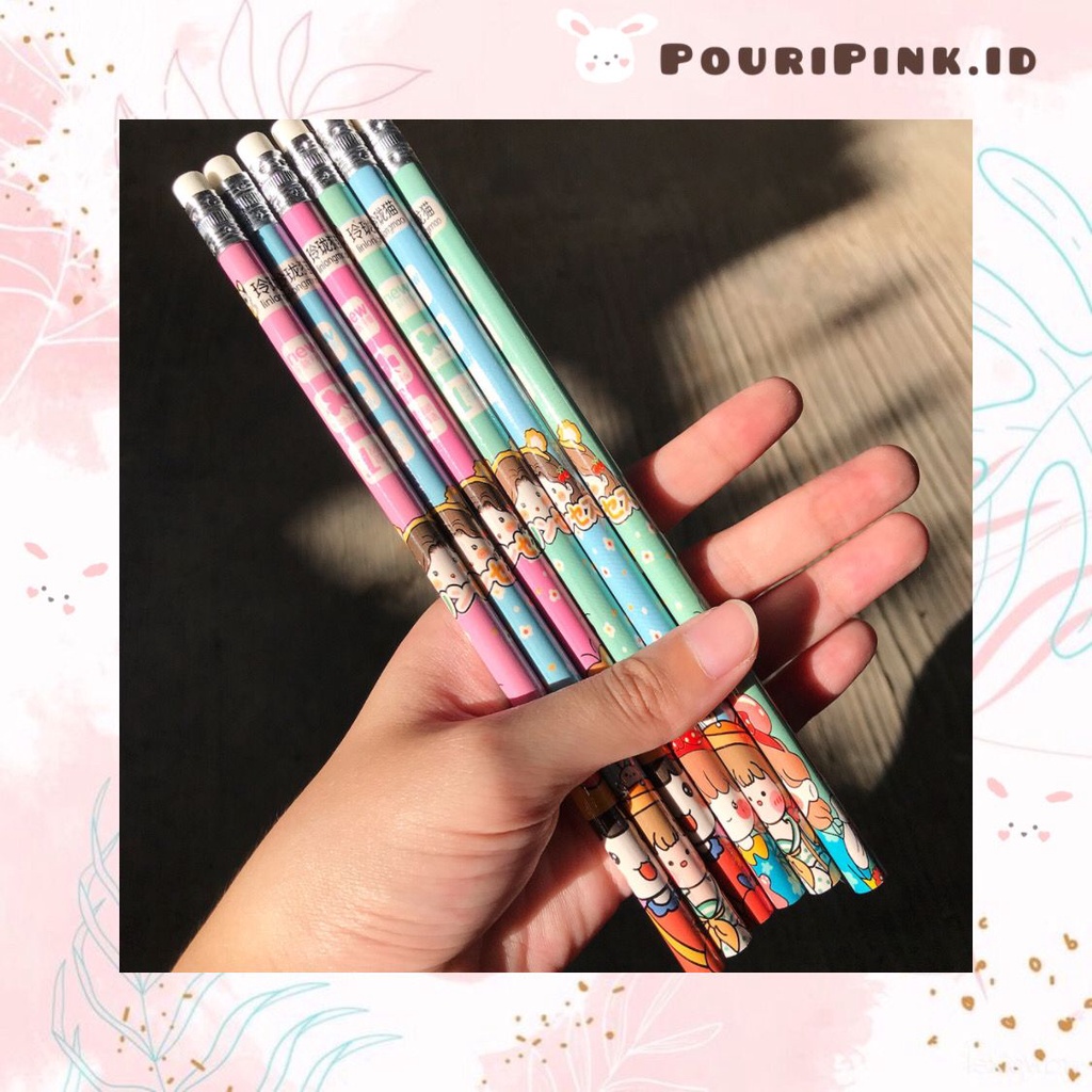 

Pensil HB Aesthetic Karakter Chibi Girl Lucu Summer Kawaii Pencil Cute Korea Stationery Murah Atk Banjar Alat Tulis Sekolah Kantor Aksesoris Souvenir Kado Belajar Anak Peralatan Menulis Menggambar Penghapus Fancy Estetik Bujo Martapura Mtp PouriPink.id
