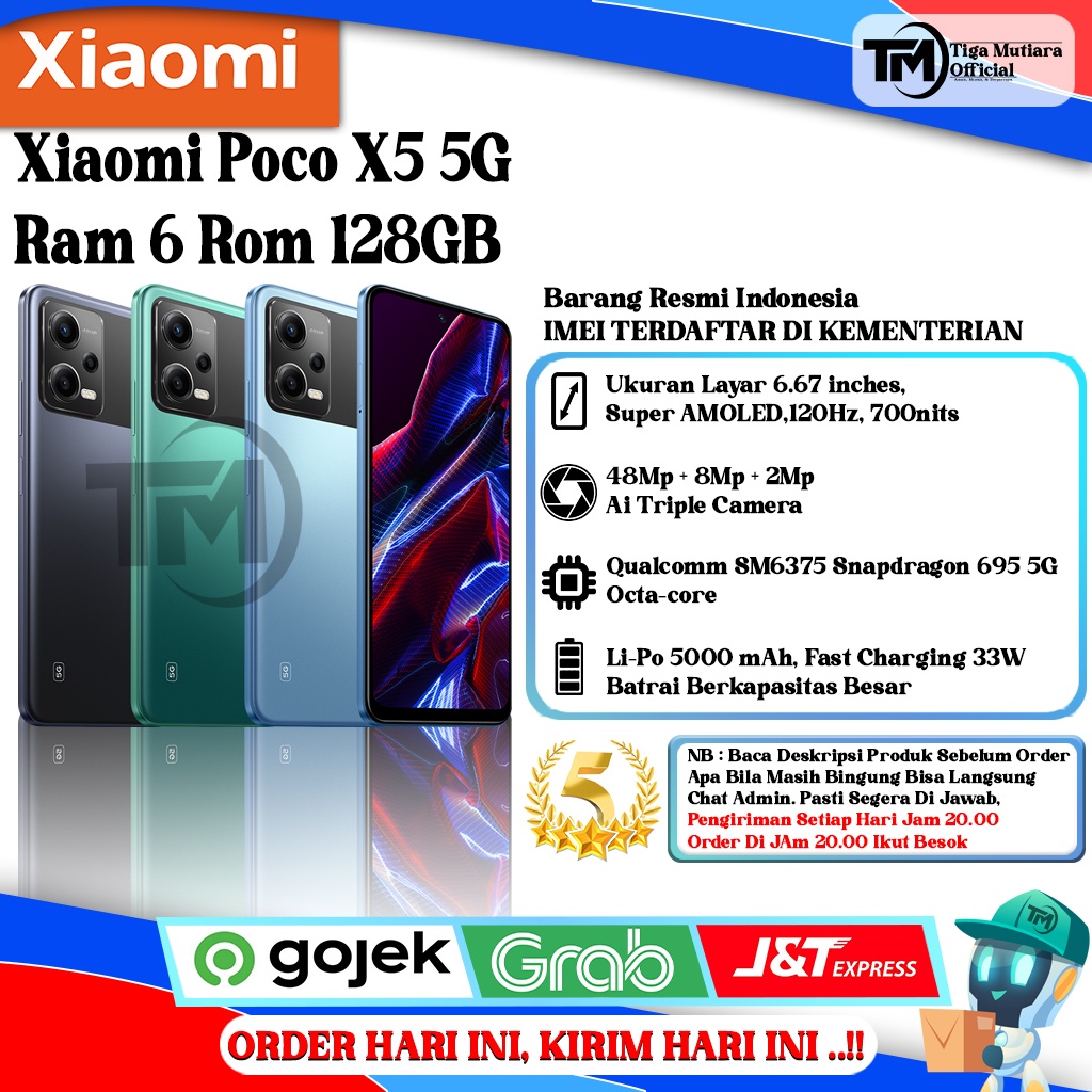 Xiaomi Poco X5 5G Ram 6GB | 8GB Rom 128GB | 256GB