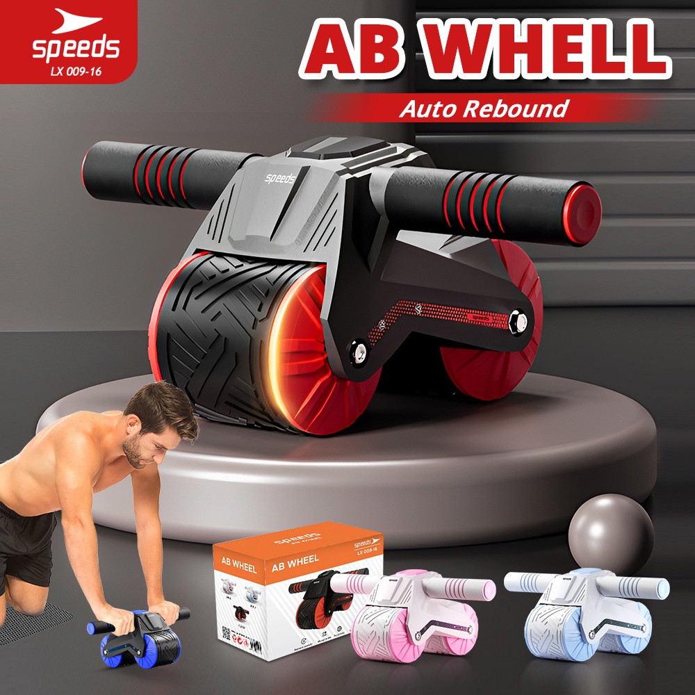 SPEEDS Ab Wheel Ab Roller Exercise Roda Dua Double Wheel AB Roller Fitness 009-16
