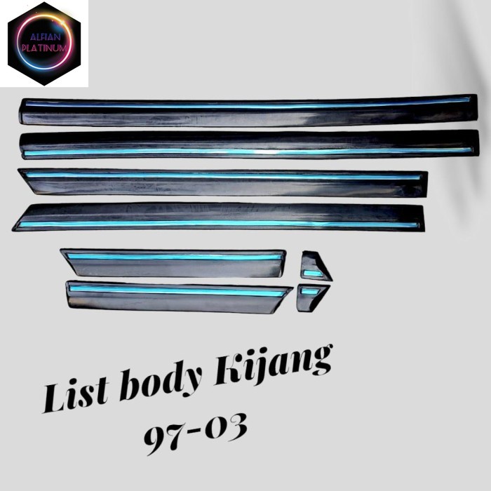 Lis list body mobil kijang kapsul lgx 1997-2003 hitam Otomotif aksesoris