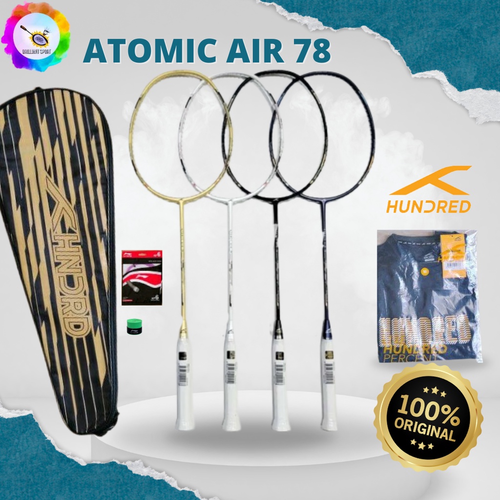 RAKET BADMINTON HUNDRED HNDRD ATOMIC AIR 78 ORIGINAL 100%