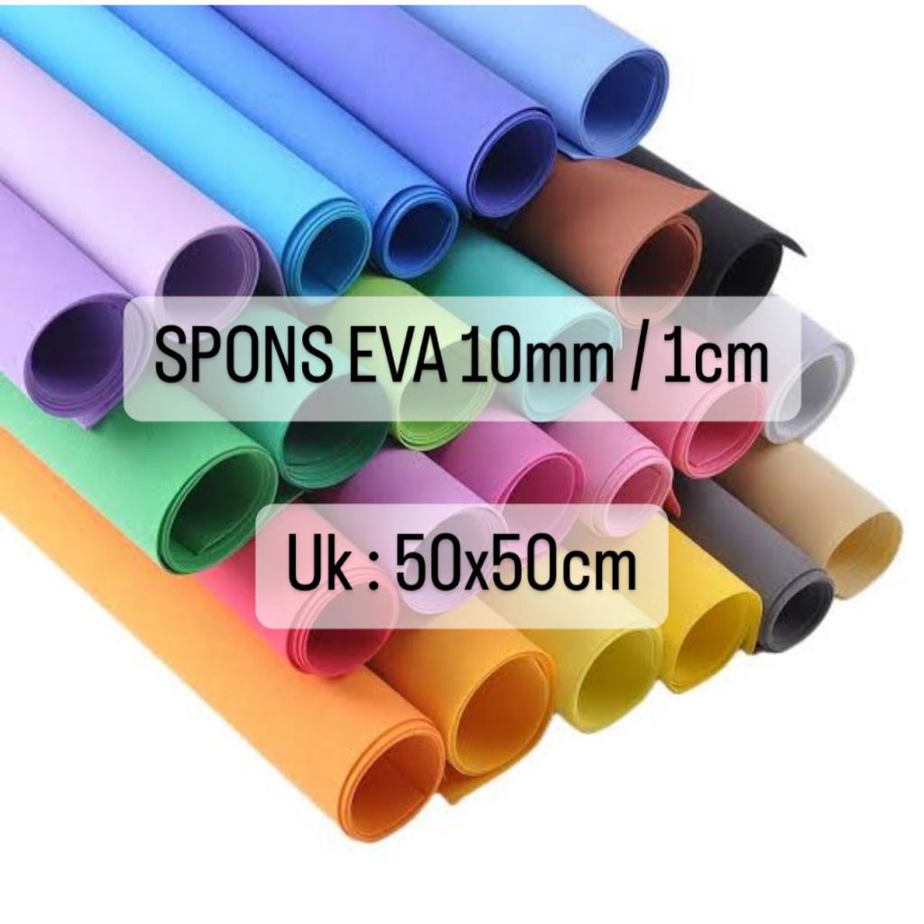 RDY spons eva EVA Foam / Spon Ati 10mm/1cm spons eva 10mm media kreasi ukuran 50x50 media kerajinan