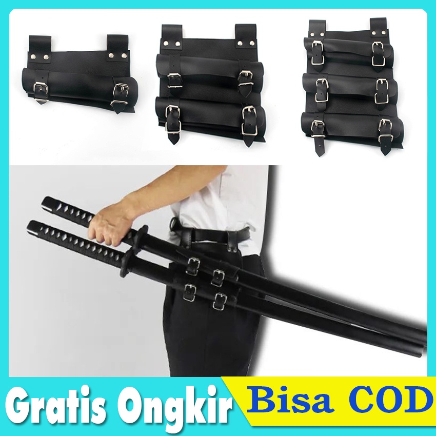 Belt Pedang Kulit Sintetis Sarung Pinggang Jepang Cosplay Properties