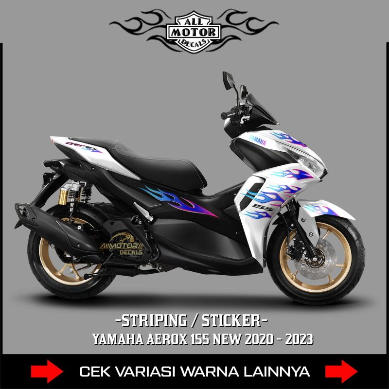 Striping Api Yamaha Aerox 155 New 2020-2023 / Sticker Motor Aerox 155 New Connected/Abs / Decal Stik